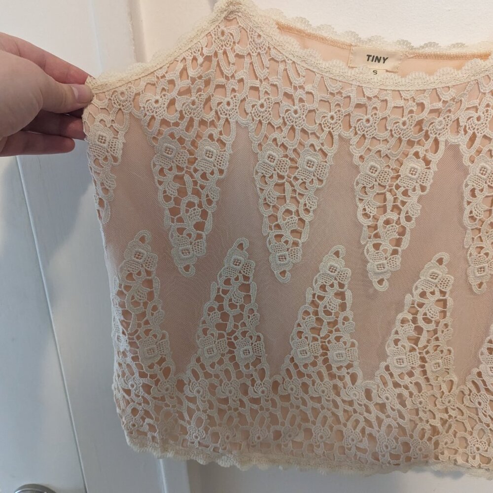 Anthropologie TINY "Anne" Peach Lace Cami - Picture 5 of 11